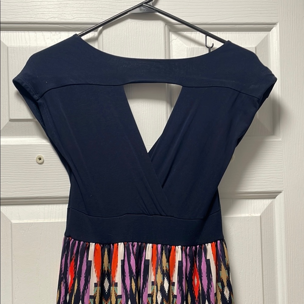 Multicolor Patterned Maternity/Nursing Dress - image 3